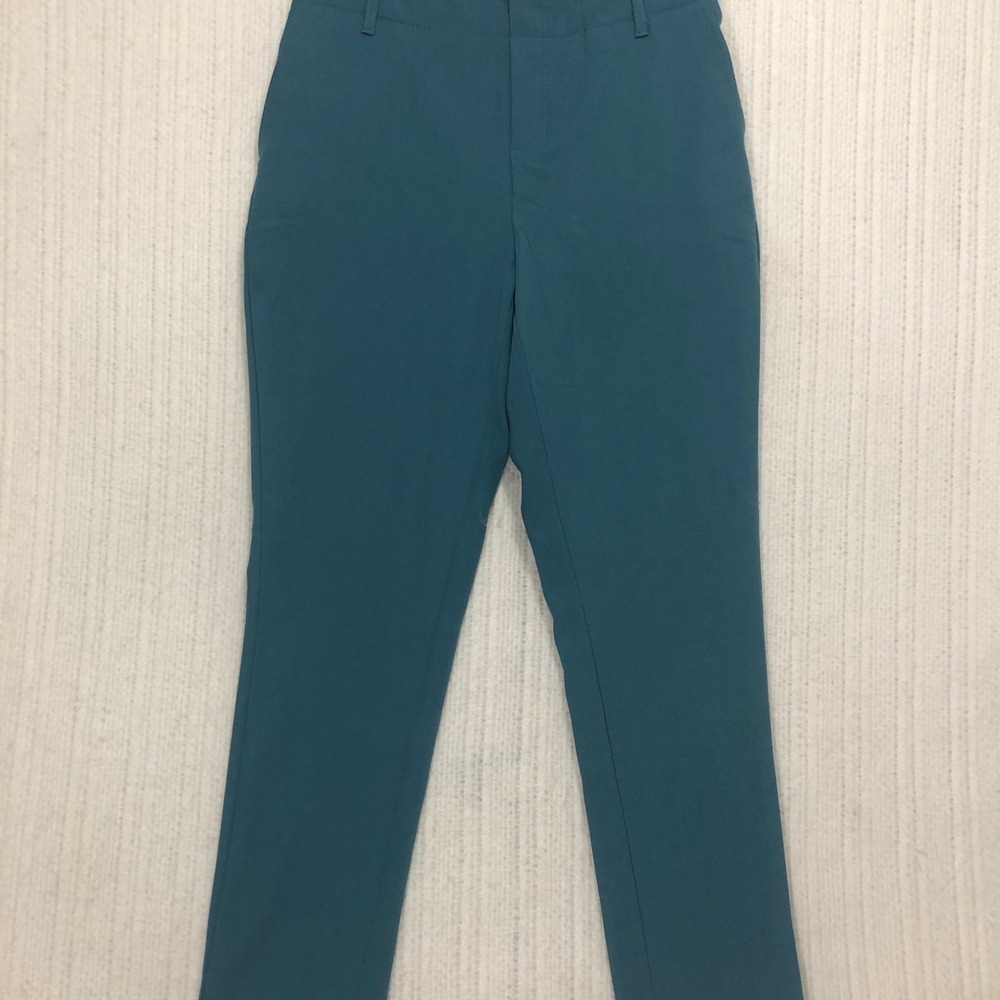 C by One Teal Blue High Rise Tapered Trousers Elastic Back Waist Womens Size M